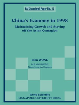 cover image of China's Economy In 1998